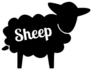 Black Contour Farm Sheep Icon Sticker