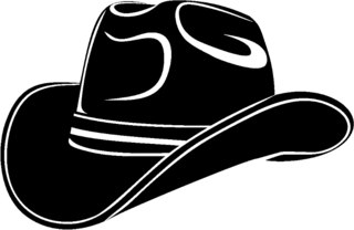 Black Cowboy Hat Sticker