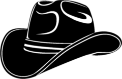 Black Cowboy Hat Sticker