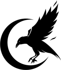 Black Crow Logo Sticker