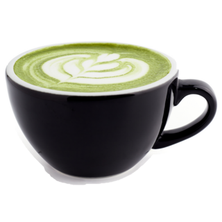 Black Cup Of Hot Matcha Latte Sticker