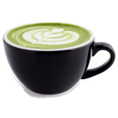 Black Cup Of Hot Matcha Latte Sticker