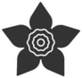 Black Daffodil Symbol Sticker