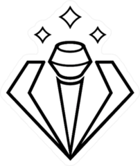 Black Diamond and Microphone Sticker