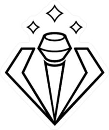 Black Diamond and Microphone Sticker