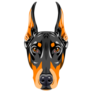 Black Doberman Eyes Sticker