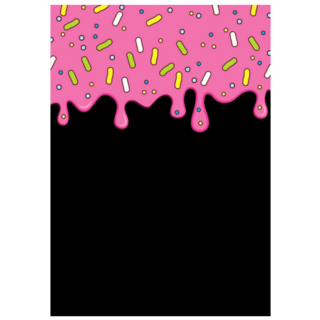 Black Donut Dripping Sticker 