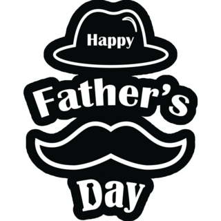 Black Fathers Day Mustache Sticker