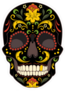 Black Gold Tooth Day Of The Dead Sugar Skull Sticker