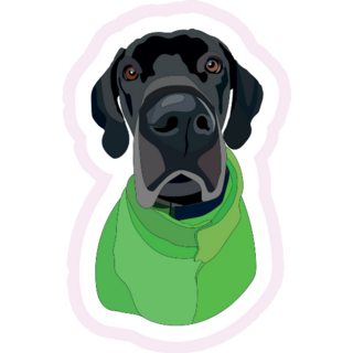 Black Great Dane Sticker