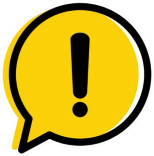 Black Hazard Warning Attention Sign Sticker