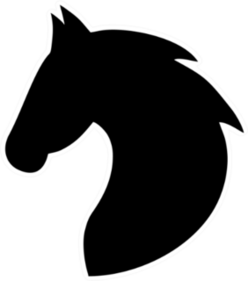 Black Head Horse Sticker