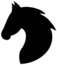 Black Head Horse Sticker