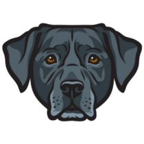 Black Labrador Logo Sticker