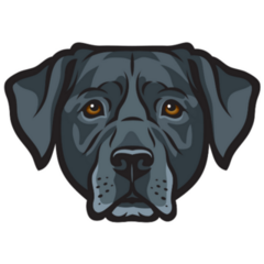 Black Labrador Logo Sticker