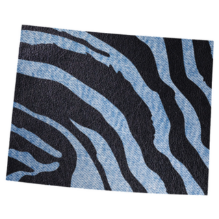 Black Leather Zebra Skin Print Of State Wyoming Sticker