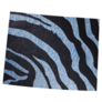 Black Leather Zebra Skin Print Of State Wyoming Sticker