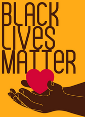 Black Lives Matter Hand With Heart Sticker