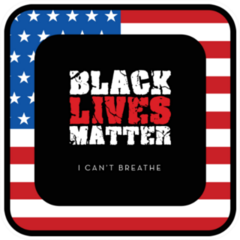 Black Lives Matter. I Cant Breathe On US Flag Sticker