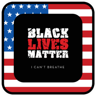 Black Lives Matter. I Cant Breathe On US Flag Sticker