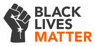 Black Lives Matter Illustration With Strong Fist Sticker