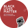 Black Lives Matter With Strong Fist Spiral Sticker