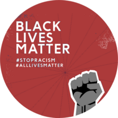 Black Lives Matter With Strong Fist Spiral Sticker