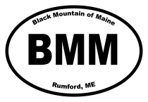 Black Mountain of Maine Oval Sticker