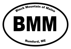 Black Mountain of Maine Oval Sticker