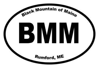 Black Mountain of Maine Oval Sticker