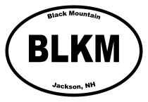 Black Mountain Oval Sticker