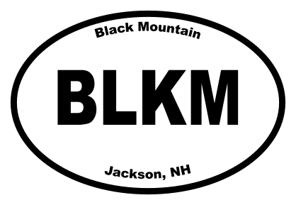 Black Mountain Oval Sticker