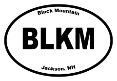 Black Mountain Oval Sticker