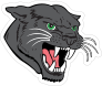 Black Panther Head Mascot Sticker