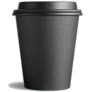 Black Paper Coffee Cup Sticker