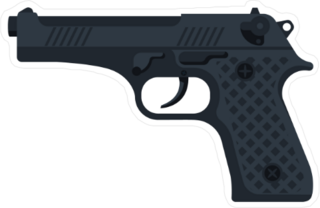 Black Pistol Sticker