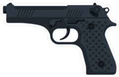Black Pistol Sticker