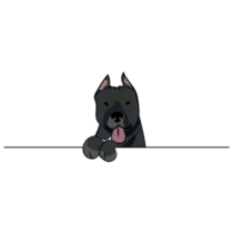 Black Pit Bull Line Sticker