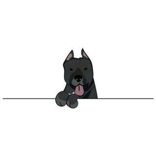 Black Pit Bull Line Sticker