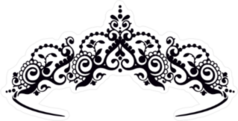 Black Princess Diadem Sticker