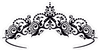 Black Princess Diadem Sticker