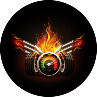 Black Racing Background Sticker