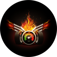 Black Racing Background Sticker