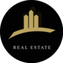Black Real Estate Logo Sticker