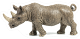 Black Rhino On White Background Sticker