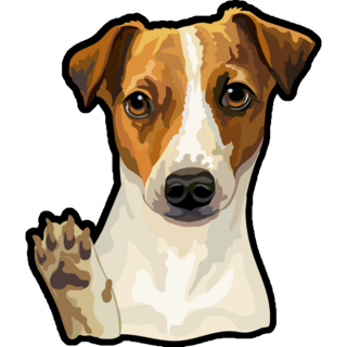 Black Russel Terrier Sticker