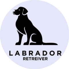 Black Silhouette Labrador Sit Sticker