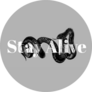 Black Snake Slogan Stay Alive Illustration Sticker