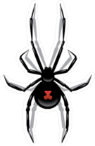 Black Spider Sticker