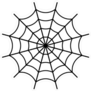 Black Spider Web Sticker